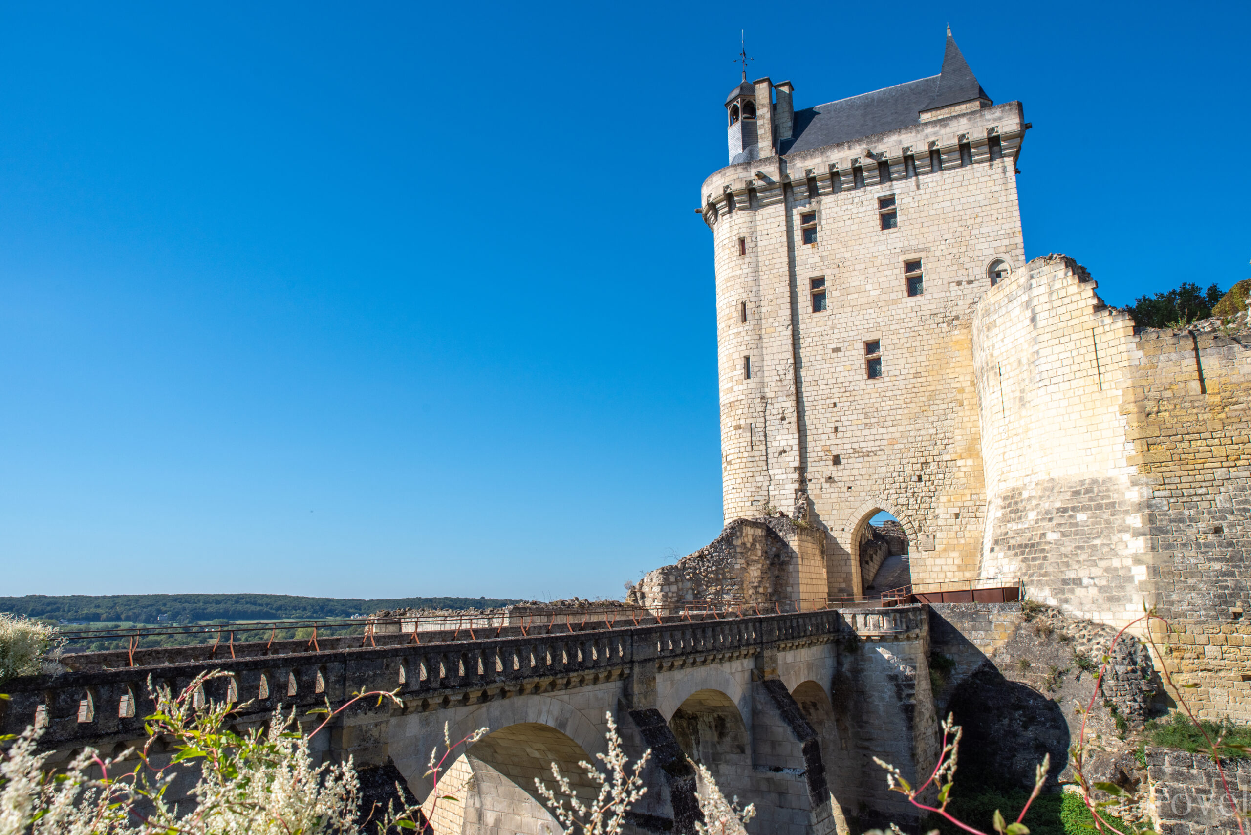 トゥール駅から電車で1時間で行ける古城。フランスのシノン城への行き方。
